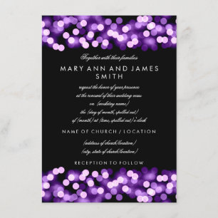 Convites Vow Renewing Purple Hollywood Glam