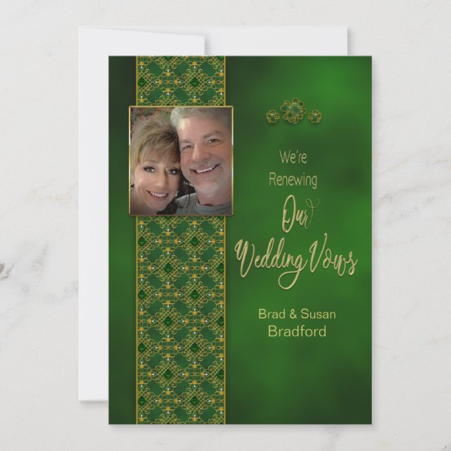 Convites VOWS IRLANDÊS RENOVANDO, Foto Inserida (Frente)