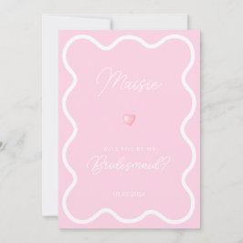 Convites Voz branca rosa será minha proposta de madrinha