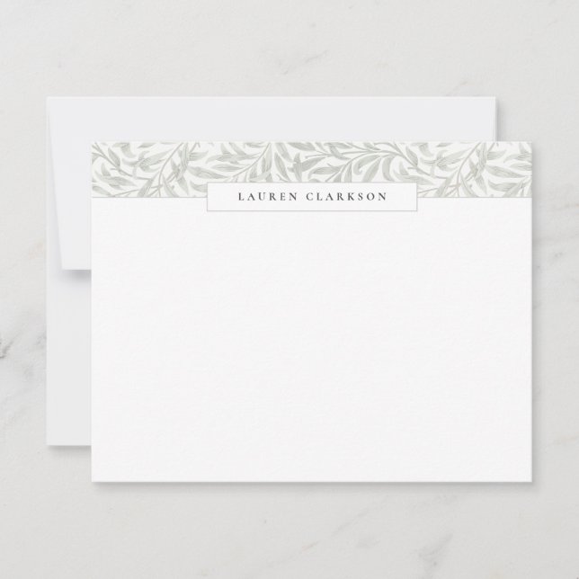 Convites W. Morris Willow Bough Top Border Stationery card (Frente)