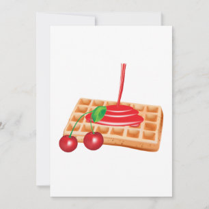 Convites Waffles de cereja
