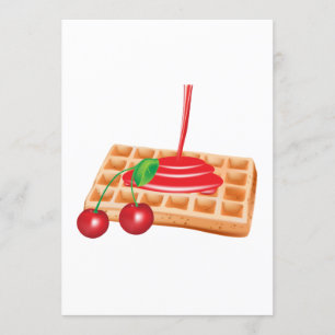 Convites Waffles de cereja