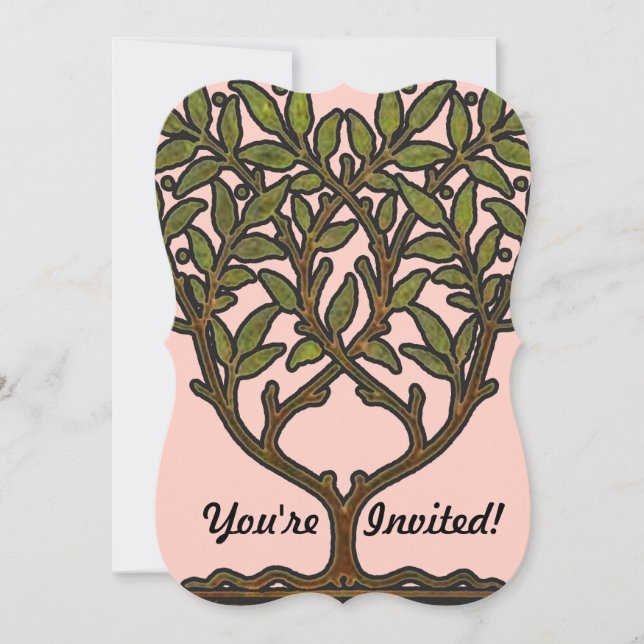 Convites Wallpaper Floral William Morris Tree Frieze (Frente)