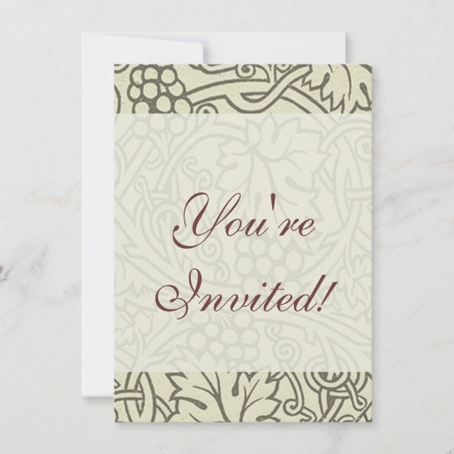 Convites Wallpaper William Morris Grapevine Sage (Frente)