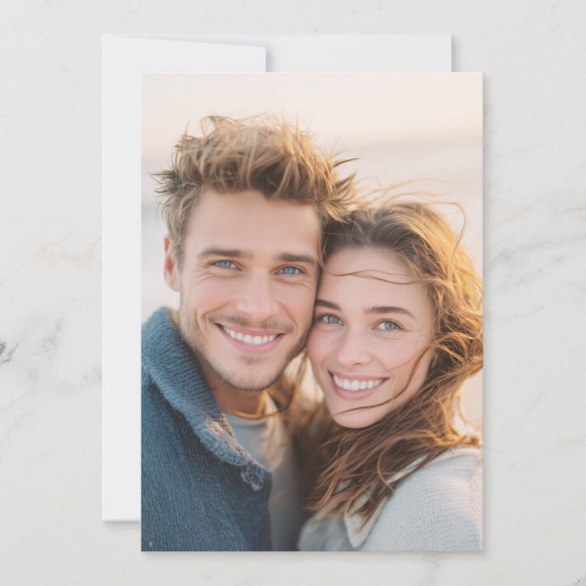 Convites Warm Golden Candid Photo (Frente)