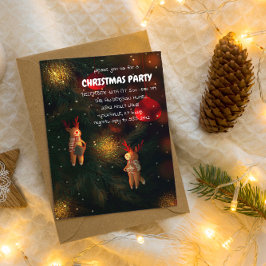 Convites Warm Hand-Painted Reindeer Ornament Christmas 