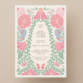 Convites Warm light Garden Baby Shower Invitation