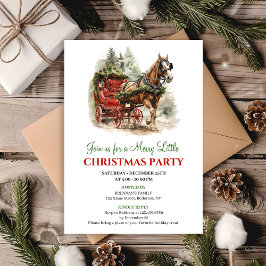 Convites Warm rustic winter scene Christmas party invite
