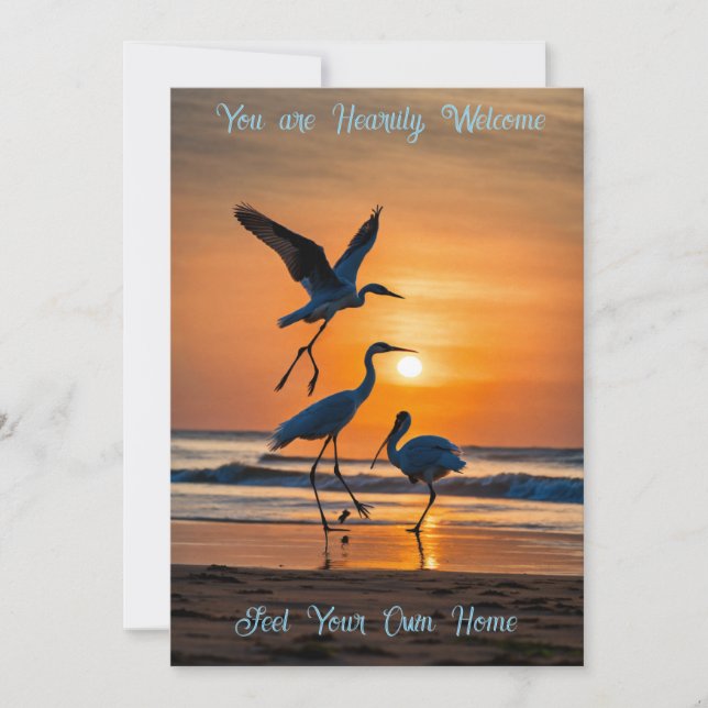Convites Warm Welcome Invitation Card – Elegant Custom (Frente)