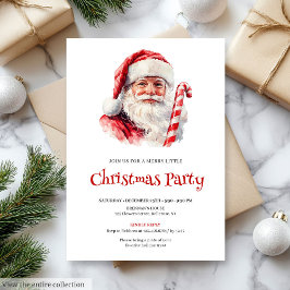 Convites Warmish classic Santa Claus Christmas invitation