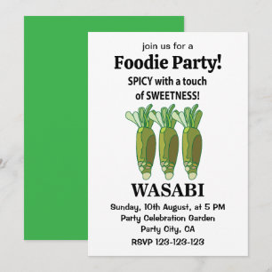 Convites Wasabi Picante Com Um Toque De Doçura Wasabi