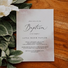 Convites Wash de Aquarela | Blush Baptism