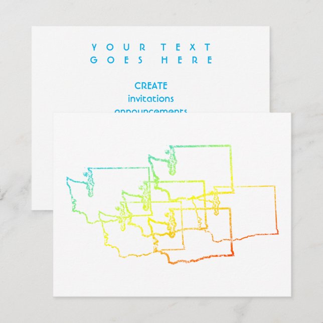 Convites washington chill blur (Frente/Verso)