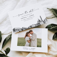 Washington DC Skyline Weding the Date Card