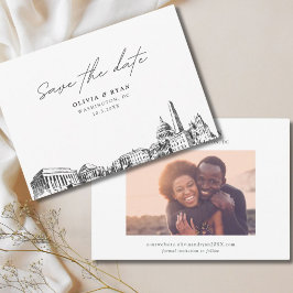 Convites Washington DC Wedding Save the Date Modern