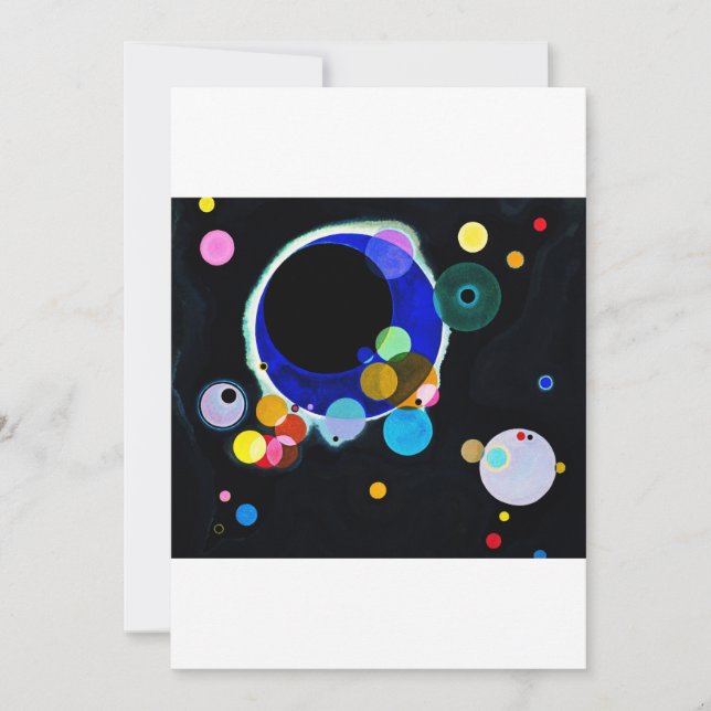 Convites Wassily Kandinsky - Vários Círculos (Frente)