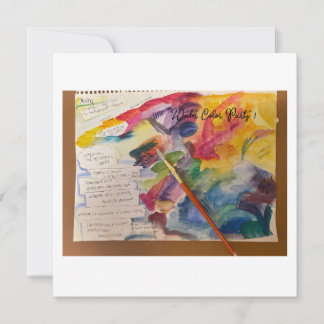 Convites Water Color Mixing Postcard