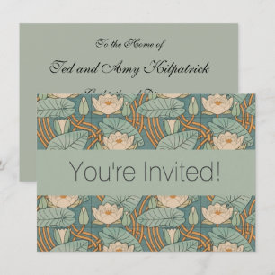 Convites Water Lily Art Nouveau Nature