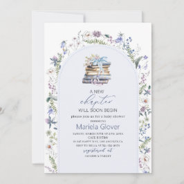 Convites Watercolor A Novo Capítulo Iniciar Chá de fraldas