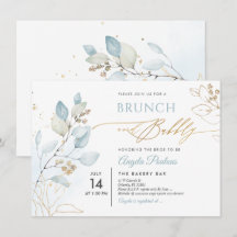 Watercolor Azul Goma Eucalyptus Brunbble