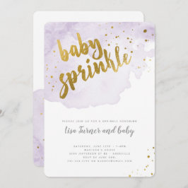 Convites Watercolor Baby Sprinkle - Lavanda