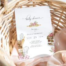 Watercolor Baking Girl Baby Shower