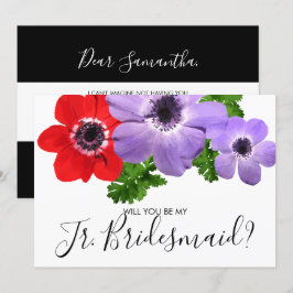 Convites Watercolor Be My Jr. Junior Bridesmaid Card