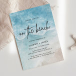 Convites Watercolor Beach No Beach Wedding<br><div class="desc">Watercolor Beach On The Beach Wedding INvitations Adicione texto personalizado às costas para fornecer qualquer informação adicional necessária aos seus convidados.</div>