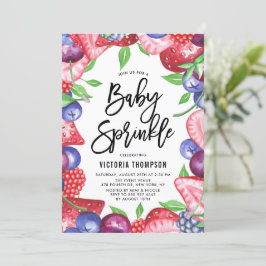 Convites Watercolor Berries Frame Summer Baby Sprinkle
