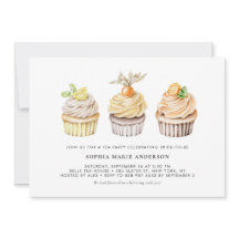 Watercolor Berry e Citrus Cupcakes Tea Party