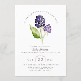 Convites Watercolor Blackberry Duo | Berry Chá de fraldas