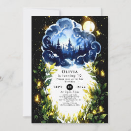 Convites Watercolor Blisland Woodland Birthday