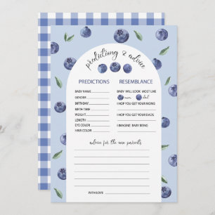 Convites Watercolor Blueberry Prediction Advice Baby Show