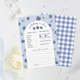 Convites Watercolor Blueberry Prediction Advice Baby Show