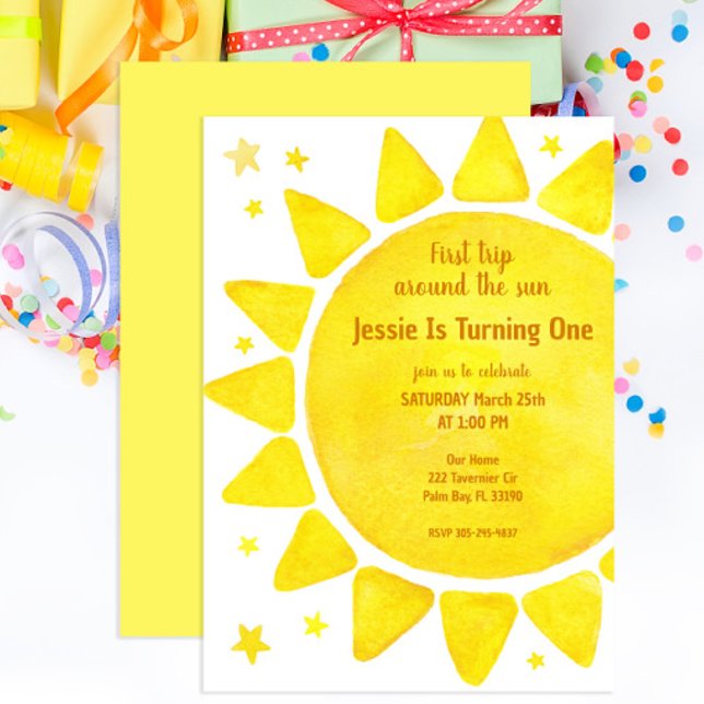 Convites Watercolor Boho primeiro aniversario Napkins - Pri (Criador carregado)