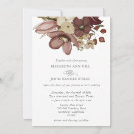 Convites Watercolor Boho Rose & Neutral Wedding