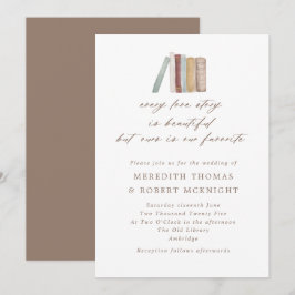 Convites Watercolor Books Todas as Histórias de Amor Casame