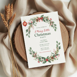 Convites Watercolor Botanical Christmas Invitation