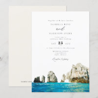 Watercolor Cabo Mexico Skyline Weditation