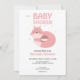 Convites Watercolor Cat Purr-fect Chá de fraldas Invitation