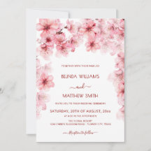  Watercolor Cherry Blossom Wedding
