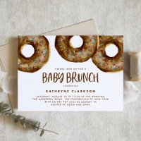 Watercolor Chocolate Sprinkle Rosquinha Baby Brunc