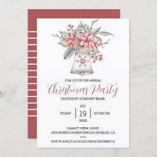 Convites Watercolor Christmas Bell