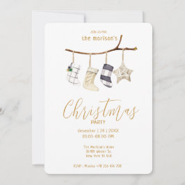 Convites Watercolor Christmas Boho style Invation