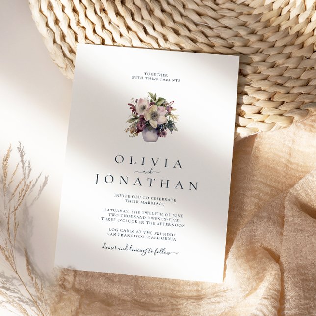 Convites Watercolor Christmas FLoral (Criador carregado)