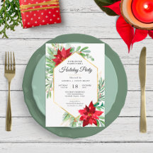 Watercolor Christmas Greenery + Dourado Foliday Pa