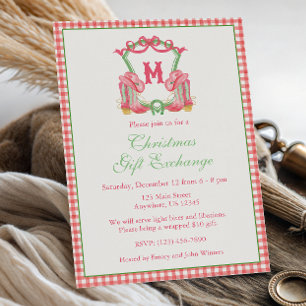 Convites Watercolor Cowboy Boots Monograma Crest