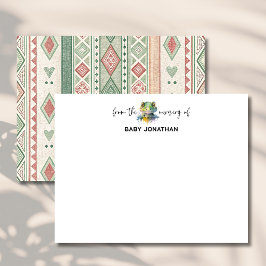 Convites Watercolor Crocodile Chic Nursery Note Card