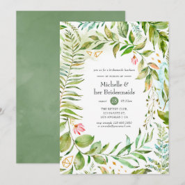 Convites Watercolor Crystal Bridesmaids Luncheids