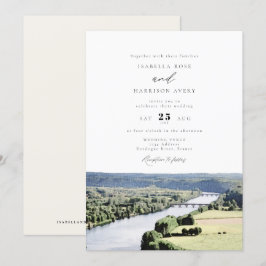 Convites Watercolor Dordogne River South France Wedding